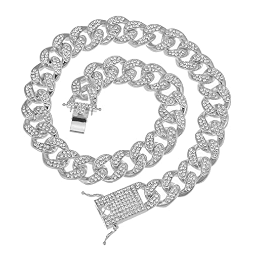 Colliers Punk pour Hommes au pavage de strass effet glacé prestigieux