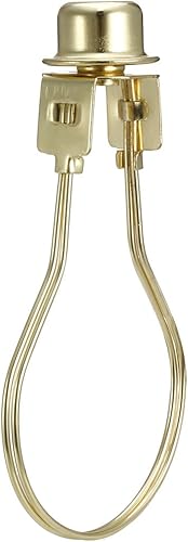 Miniatura 3 de uxcell Adaptador de clip de bombilla para pantalla de lámpara, 4 unidades, con fijación de sombra, acabado superior de latón para lámpara de mesa,