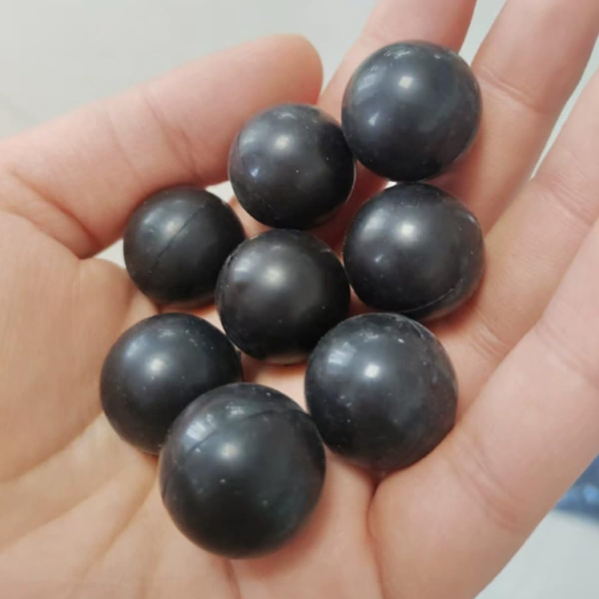 Czarne piłki z pełnej od 2 mm do 20 mm - 10/50/100 sztuk odbijanych piłek do żonglerki, treningu i rozwoju umiejętności(20mmx100pcs)