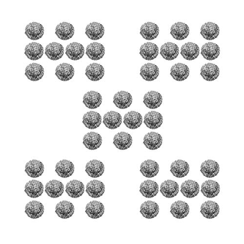 VideoPUP 50PCS 17MM Stainless Steel Tobacco Pipe Screen Ball,Combustion Durable Mesh Ball Filter Tobacco Pipes Accessories