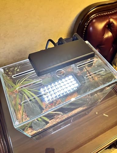 Klare Acryl Aquarium Top Cover, Custom Terrarium Jumping Proof Hood - Vermeiden Sie Katzenfang Fisch, mit Frischluftloch, geschnitten nach Wille (50x30CM/19.7x11.8in)