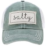 MIRMARU Women’s Baseball Caps Distressed Vintage Patch Washed Cotton Low Profile Embroidered Mesh Sn