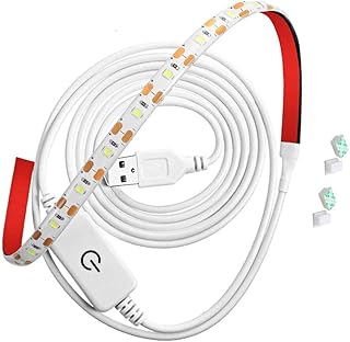Sew Nähmaschinen-Lichtleiste, Industriemaschinen-Arbeitslicht, Touch-Dimmer, USB-Netzteil, Kaltweiß, Flexibles Nählicht für Nähmaschine (WHITE)