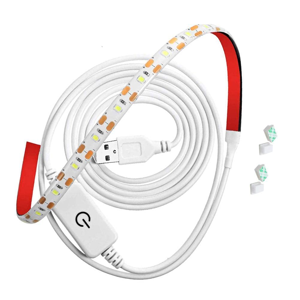 Sew Sewing Machine Light Strip, Industrial Machine Working Light, Touch Dimmer USB Power Supply, Cool White, Flexible Sewing Light for Sewing Machine (White)