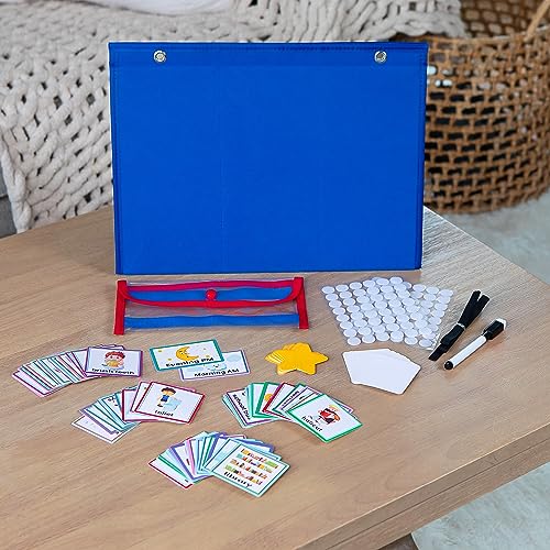 Large Visual Schedule for Kids with Autism - Morning Bedtime Routine Daily Calendar for Kids with 72 Activity, 10 Blank Cards & 15 Stars- Wall Communication Chore Chart Responsibility Planner - Image 5