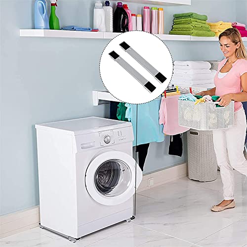 Image of Adjustable Washing Machine Stand with 24 Wheels | Movable Refrigerator Base | Dryer Roller Bracket | 45-70cm Expandable Heavy Duty Trolley (300kg Load | Anti-Slip & Lockable)