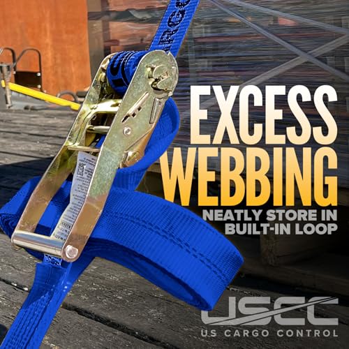 Ratchet Strap 2"x30 Ft – Blue J Hook 10000 Lbs view 4