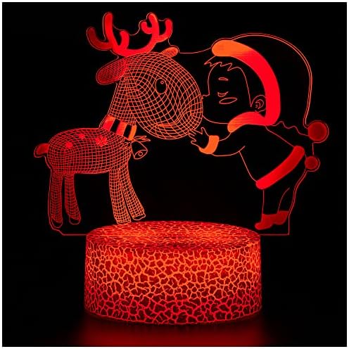 Dinosaur 3D Illusion Lamp Christmas Toy Gift Night Light for Kids Boys Girls Men's Women's, ZNZ 16 Colors Auto Changing Touch Switch Desk Decoration Lamps Birthday Gift with Remote Control
