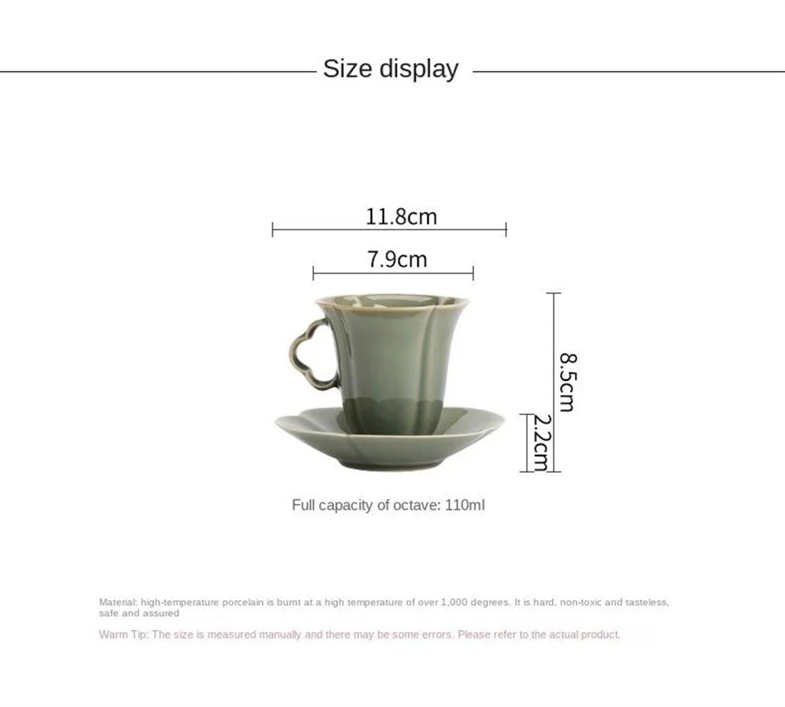 Zestaw do parzenia herbaty, filiżanka do kawy z podstawką, zestaw biurowy, zaparzacz do herbaty, piec Yue, Celadon, retro, ręcznie robiony, porcelanowy zestaw do herbaty, przenośny zestaw do herbaty