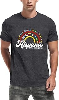 Mens Hispanic Heritage Month Shirt National Latino Countries Flags T-Shi...