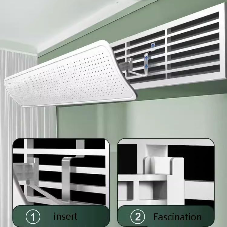 Parabrezza Regolabile per condizionatori d'Aria a Parete e a Sospensione Superiore - Controllo direzionale del Flusso d'Aria per Un Comfort e un'efficienza migliorati.