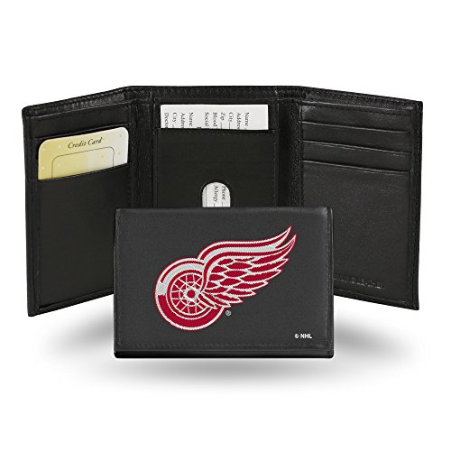 Nhl Rico Industries Embroidered Leather Trifold Wallet, Detroit Red Wings #TOP14