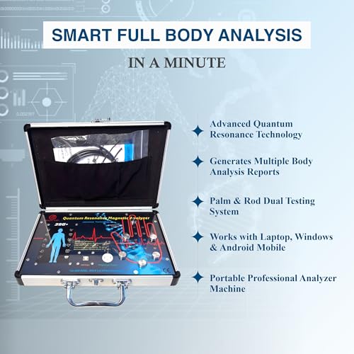 Image of 2026 Advanced 39G+ Dual Quantum Resonance Magnetic Analyzer | 2-in-1 Palm & Rod Testing Machine | 54 Health Reports Full Body Scanning System | Windows Laptop Compatible | Professional Health Analyzer for Home & Clinic ( 2in1-Rod+ Palm )