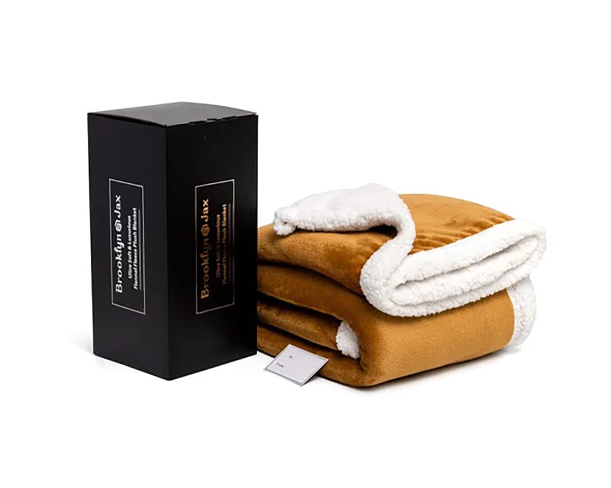 BROOKLYN + JAX Coperta in pile Sherpa, reversibile, super