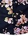JOGAL Men's Flower Casual Button Down Short Sleeve Hawaiian Shirt (Navy Blue Pink, Small)