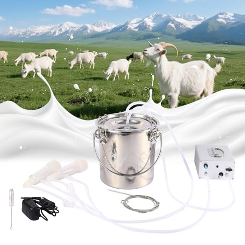 3L Goat Milking Machine Battery Rechargeable Portable Milker 304 Food Bucket