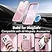 GONEZ Magnetic for iPhone 15 Pro Case, Compatible with MagSafe, [Screen Protector + Camera Lens Protector], Silicone Shockproof Anti-Scratch Protective Phone Case 6.1 inch, Chalk Pink