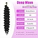 ZRQ Deep Wave Crochet Hair Natural Black 18 Inch 3 Packs Ocean Wave Curly Braiding Hair for Boho Braids Synthetic Curly Crochet Hair For Women #1B