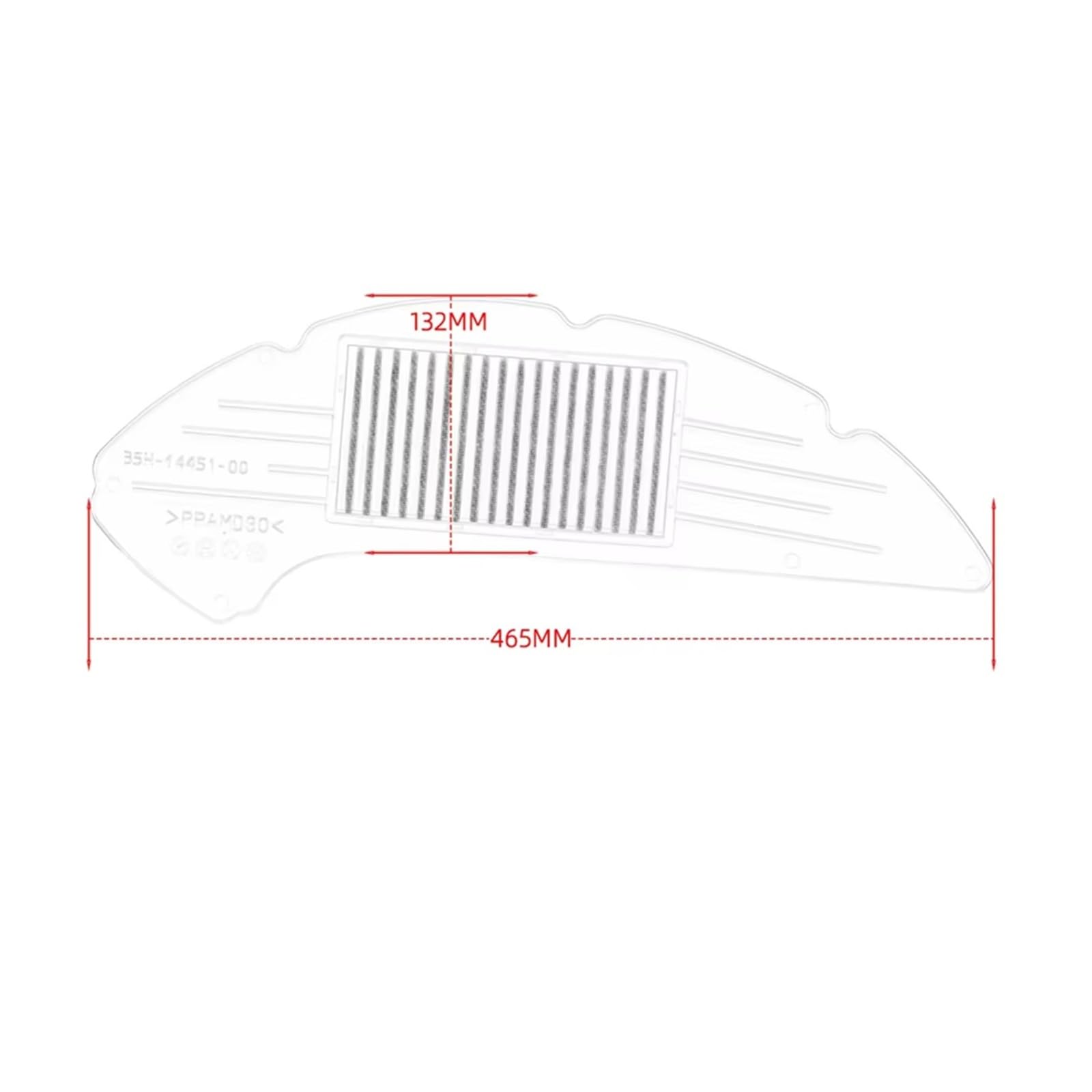 Filtro Aspirazione Aria Moto Per NMAX155 Per NMAX125 | Per XMAX125 Per Tricity 125 155 2022-2025 Motore Del Motociclo Filtro Aria Pulitore B6HE44510000(Red)
