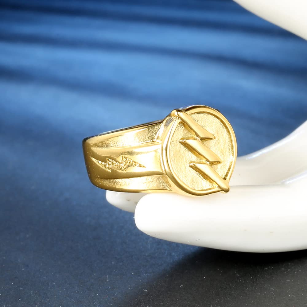 PAURO Herren Ring Edelstahl Biker Donner Signet