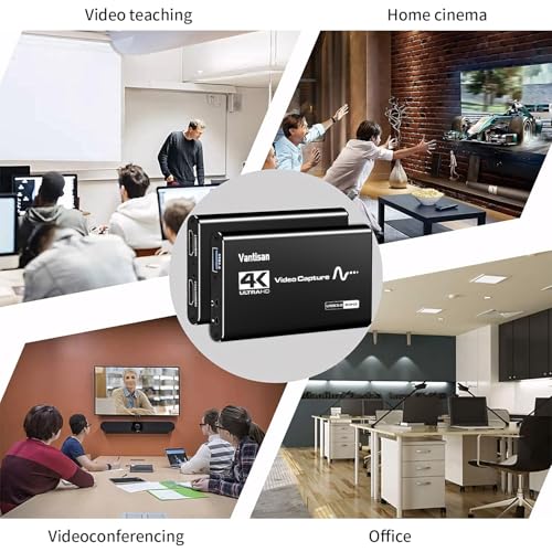 Tarjeta de captura de video 4K VANTISAN HDMI USB 3.0 con entrada de micrófono para PS5 4