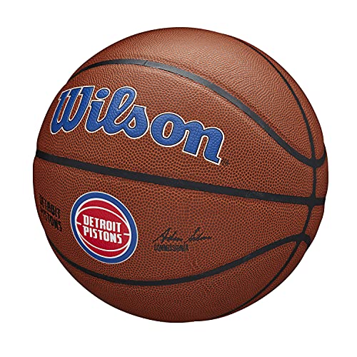 Wilson Basketball, Team Alliance Model, DETROIT PISTONS, Indoor/Outdoor, Mixed Leather, Size: 7 - Image 3