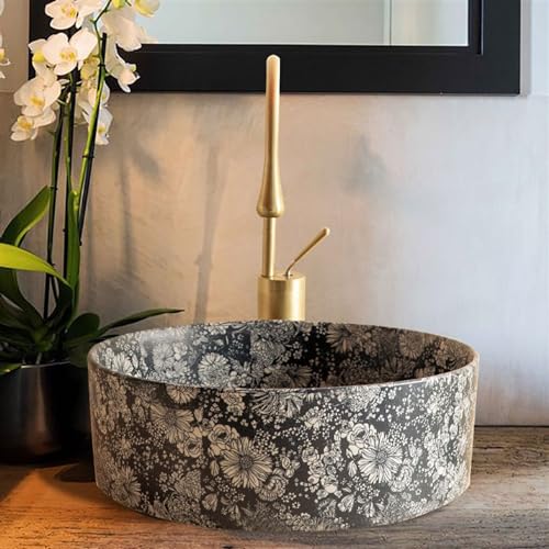 Lavabo de cerámica para baño lavamanos anti salpicaduras 5