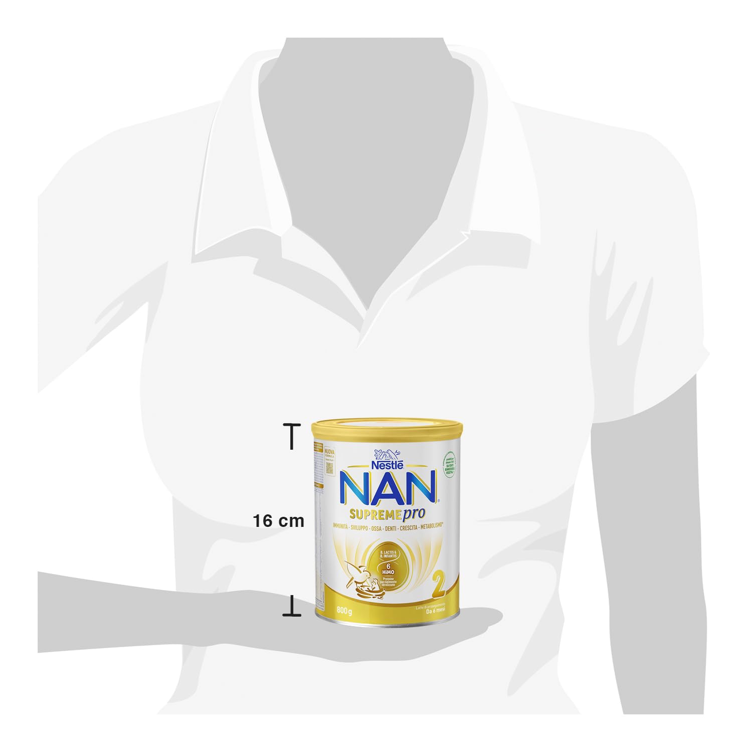 NESTLÉ NAN SUPREMEpro 2 Latte di Proseguimento Polvere da 6 mesi, Latta 800g