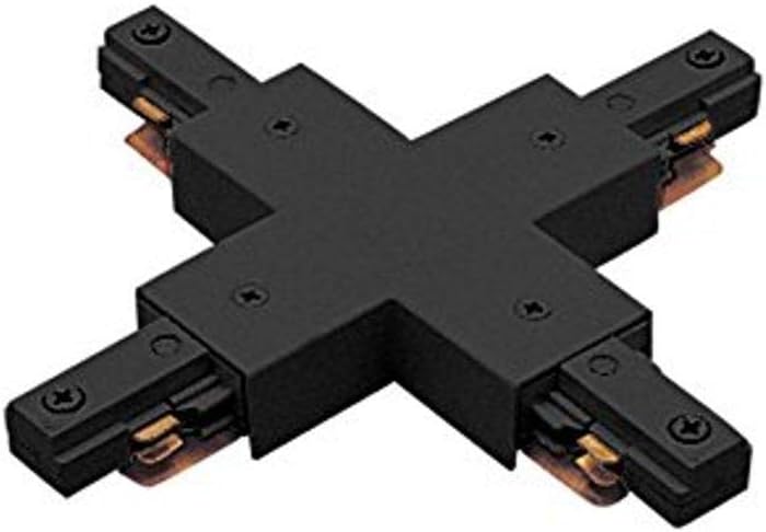 WAC Lighting J2 Track 120V Straight I-Connector to Join Two Tracks Together for J2 Style 2-Circuit Track Systems in Black
