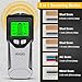 Stud Finder Wall Scanner - 5 in 1 Stud Finder Tool w/Smart Chip and HD LCD Display, Stud Detector Beam Finders for the Center and Edge of Wood AC Wire Metal Studs Joist Pipe (‎Silver Plate)
