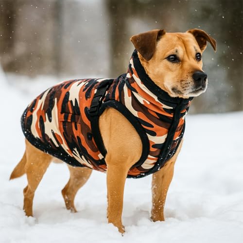 Image of Dog Winter Jacket & Coat for Large Dogs | Warm Padded Waterproof Pet Jacket with Adjustable Straps | Windproof Cold Weather Coat for Labrador, Golden Retriever, German Shepherd (24 Inch)