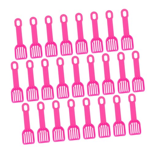 Toddmomy 25Pcs Hamster Litter Cleaning Tool Hollow Out Shovels Easy Pets Safe Smooth Edges for Hassle Use for Cat and Dog Waste Management