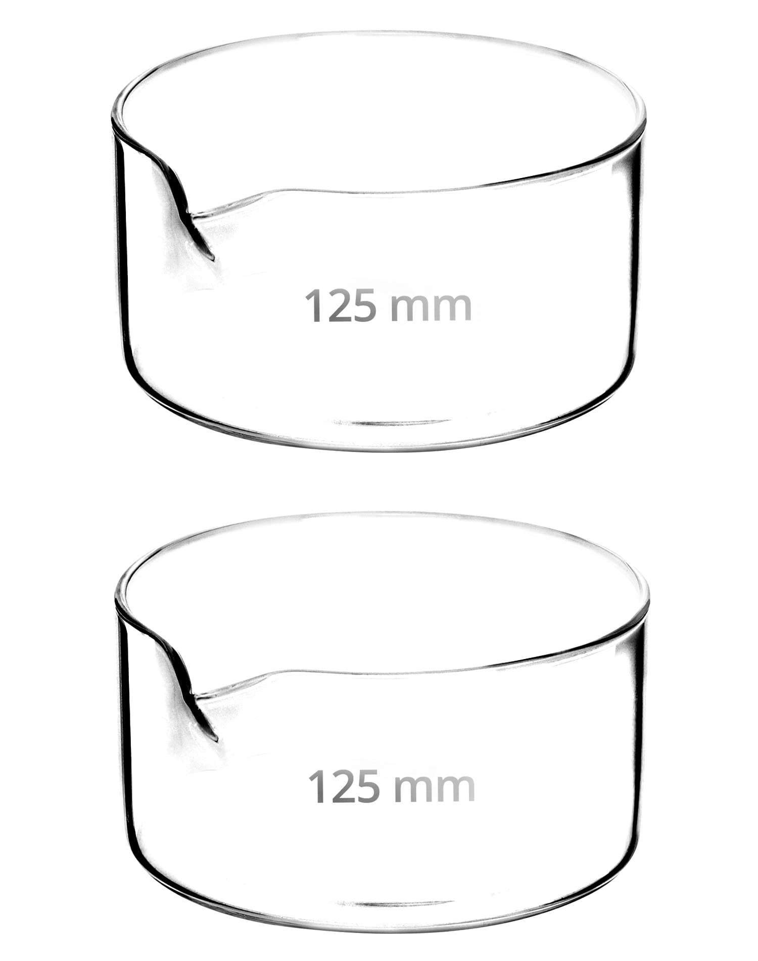 QWORK 2 Pack 500ml Glass Crystallizing Petri Dishes, Flat Bottom Boroscilicate Glass Lab Dish with Spout and Heavy Rim for Professional Laboratories, Science Classrooms and Kitchen, Crafts-image-23
