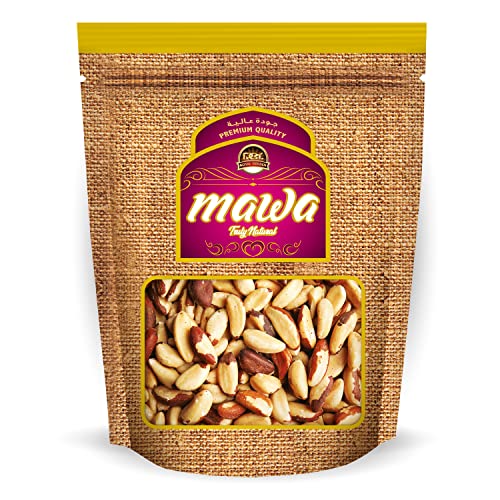 Mawa Raw Brazil Nuts 500g | Premium Brazilian Nuts | Raw Whole Nuts | No Broken | 100% Natural | Fresh and Crunchy | Plant protein | Resealable pouch-500g