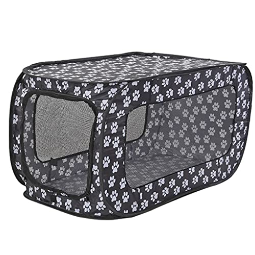 XAGMODSHN Portable Pet Kennel for Carrier Collapsible Small Dog Fence for Cat Travel Cage Rectangular Playpen for Puppy Double Zip