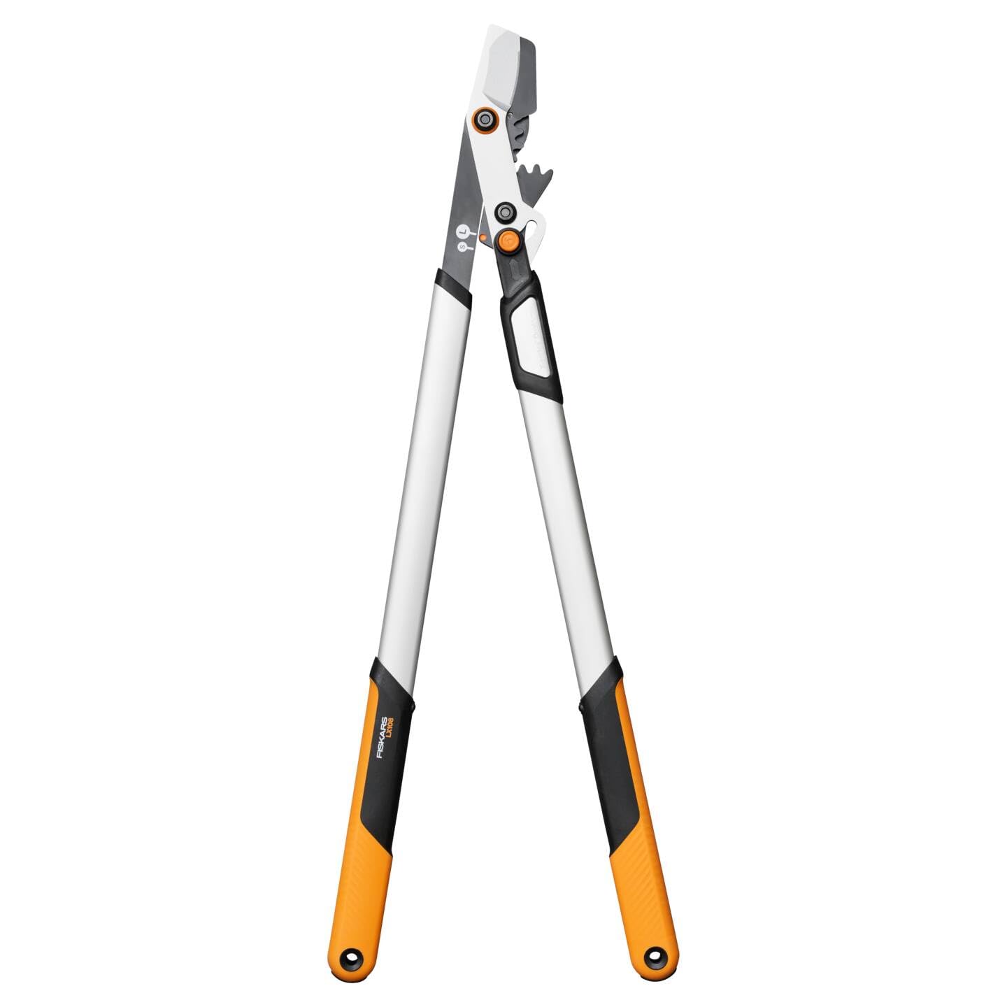 Fiskars X-Series DualAction Sécateur Bypass LX108, Mode 2-en-1 pour des Coupes Rapides ou Puissantes, Lames en Acier Antiadhésif/Bras en Aluminium Léger avec Poignée Souple, Noir/Orange, 1080133