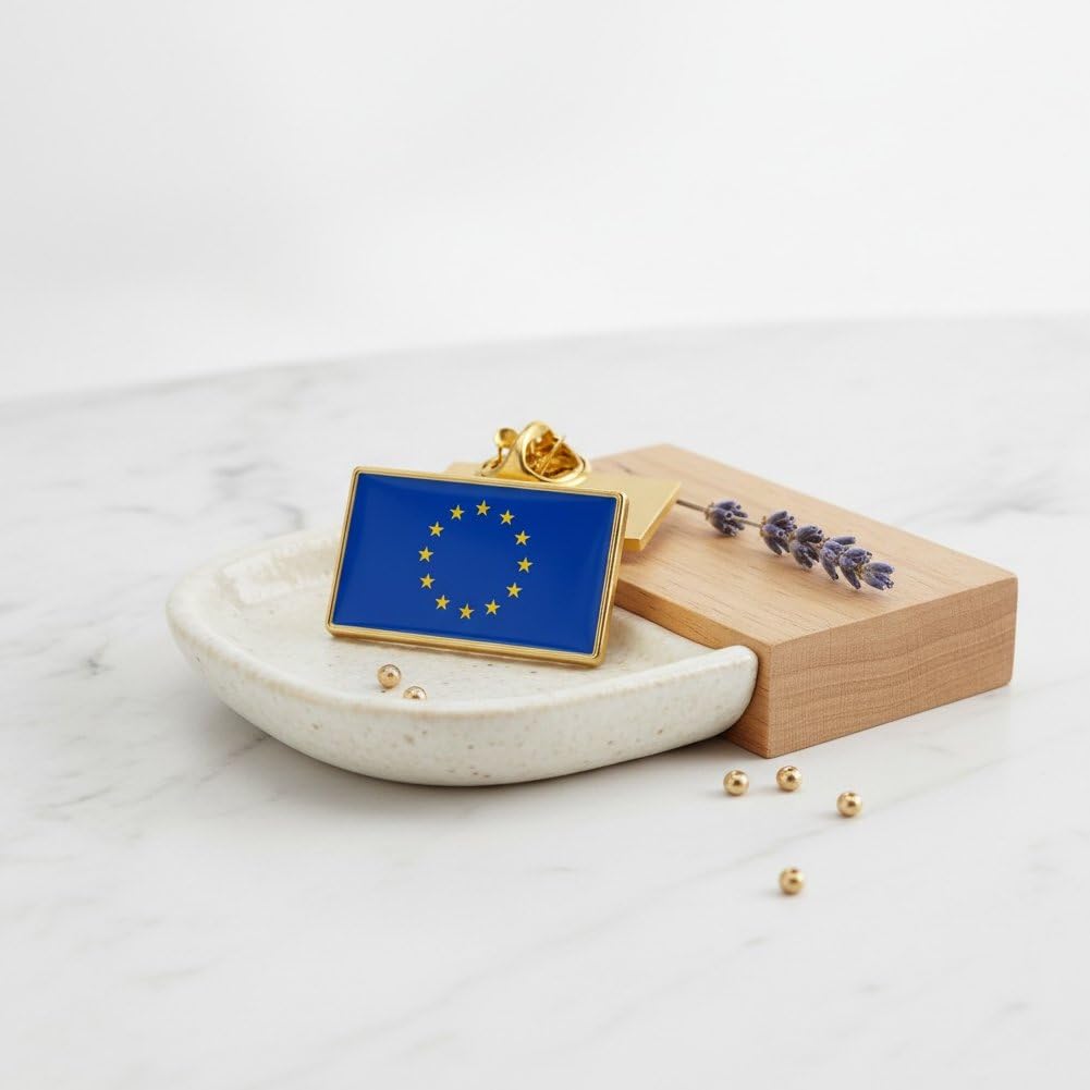 Flaga Unii Europejskiej, metalowa przypinka z flagą, pamiątka z podróży, prezent dla mężczyzn i kapelusz, ubrania, plecak