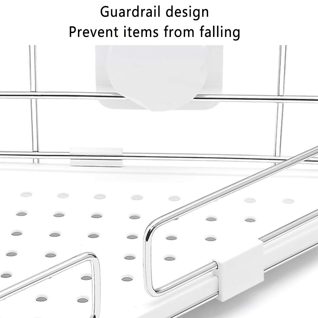 Scaffali da Bagno squisiti Scaffale da Bagno Scaffale da Bagno, Cestino Triangolare da Cucina con Doccia a Parete, Installazione Semplice, Scaffale portaoggetti da Balcone