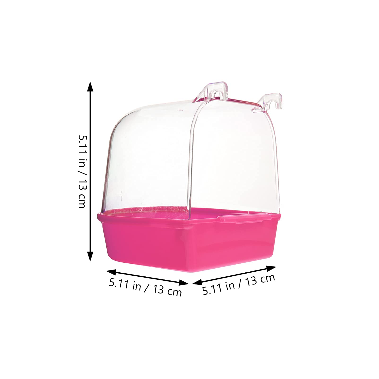 Parrot Bath Box Bird Hanging Bathtub Shower Box Bowl Bird Cage Accessory for Pet Birds Canary Parakeets Lovebirds 2pcs