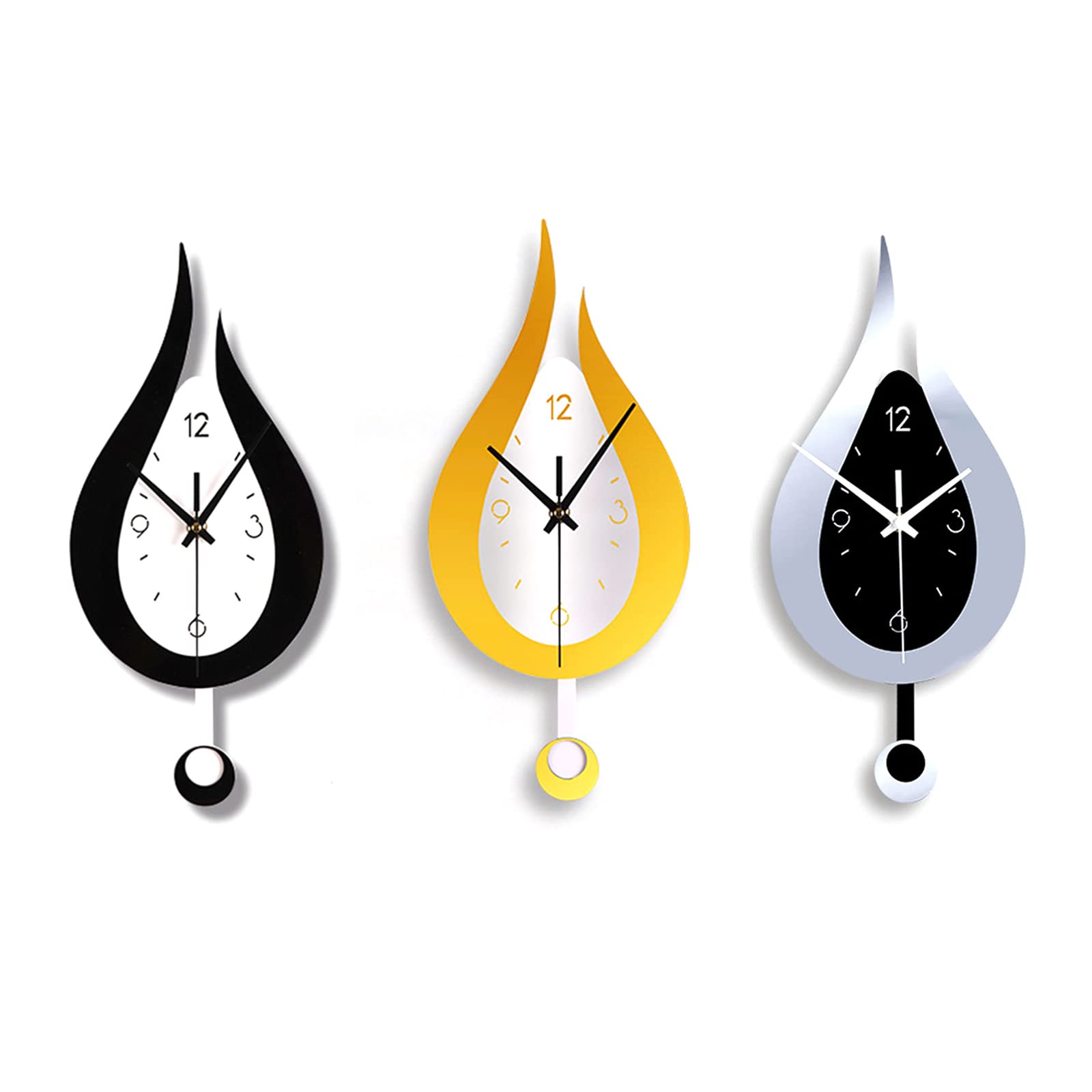 Orologio da Parete dal Design Moderno con Gocce d'Acqua per Orologio a Pendolo Acrilico Creativo