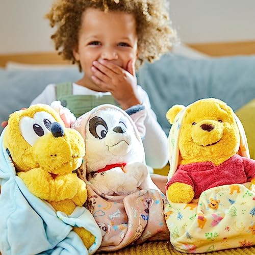 image for Disney Store Official Winnie The Pooh Plush with Blanket Pouch Babies 