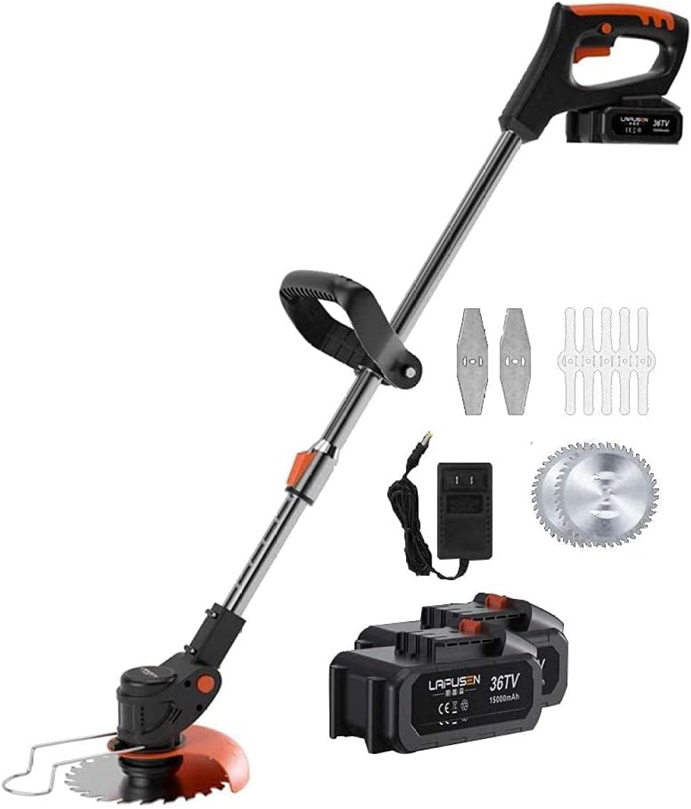 Decespugliatore A Batteria 12V - Leggero, Telescopico Con 3 Lame Per Giardino - Foto 6