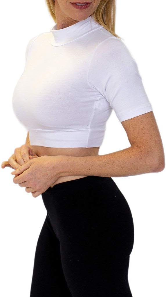 Mock Turtleneck Elbow Sleeve Layering Tee | Silky Soft Lightweight Fit | Comfortable Everyday Wear | XS-3X | HALFTEE - Image 3