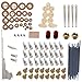 Cheerock Alto Sax Repair Kit Alto Saxophone Repair Parts including Screws Sound Hole Pad Spring Needles Rollers DIY Tools
