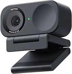 Insta360 Link 2C - Webcam 4K para PC/Mac, sensor de 1/5.1 cm, moldura automática, HDR, microfone com cancelamento de ruído AI, controle de gestos para streaming, chamadas de vídeo, jogos, funciona com
