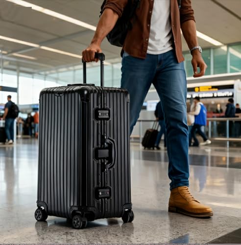 HTBNFYY Aluminum Frame Luggage