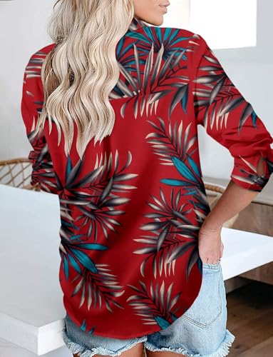 Image of Magritta Long Sleeve Shirts for Women Fashion Button Down Blouse Tops