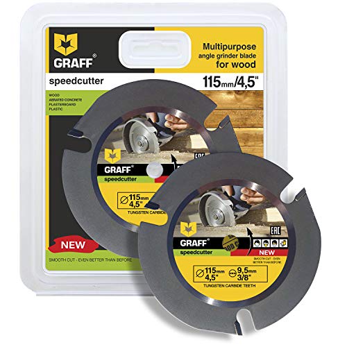Disc GRAFF Speedcutter 3/8" Arbor, TCT Cutting Saw Blade for Compact and Mini Circular Saw - Woodcarving Saw Blade, Sculpting, Shaping and Cutting Wheel with 3 Teeth (115 mm) - Thumbnail 6