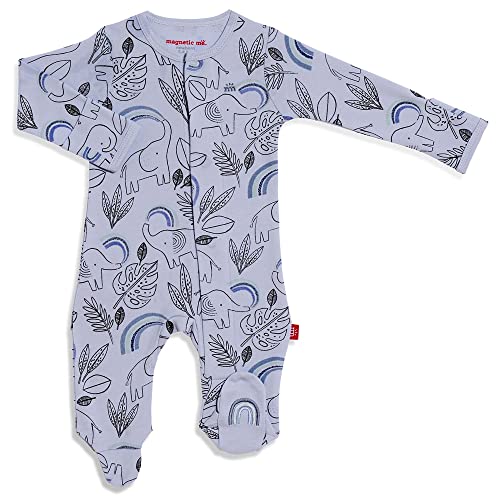 Image of Magnetic Me Footie Pajamas - 100% Organic Cotton Baby Pajamas - Quick Magnetic Fastener Sleeper for Baby Boy and Girl