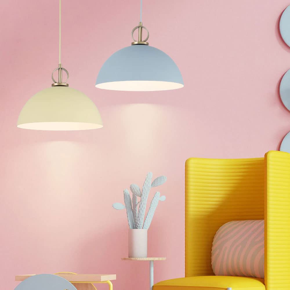 Lámpara colgante creativa con personalidad, lámpara colgante moderna nórdica, lámpara colgante de un solo cabezal con entrada Macaron, elegantes accesorios colgantes para vestidor, iluminación deco
